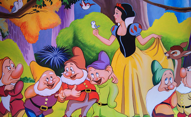 合肥家装儿童房彩绘「白雪公主」