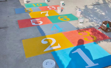 黄山乡村地面彩绘